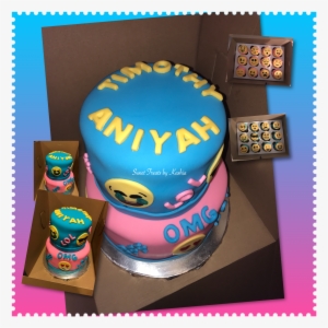 Custom Emoji Birthday Cake - Birthday Cake