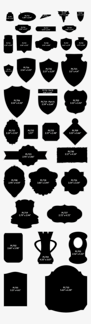 Pewter Labels Custom Special Shapes - Label
