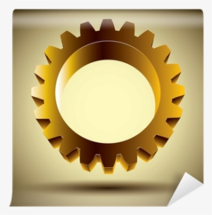 Golden Gear Icon, 3d Vector Design Element - Engrenagem Dourada Png