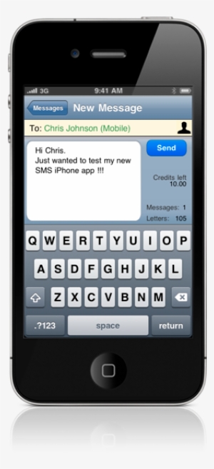 Doublesms Iphone Features - Cell Phone Text Message Template