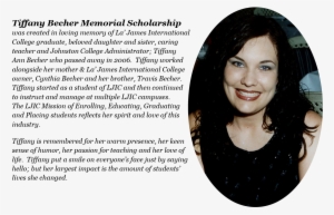 Tiffany Becher Memorial Scholarship Application - Scholarship