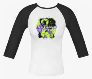 Lymphoma Matters Fitted Raglan T-shirts Featuring A - Scoliosis Awareness Color