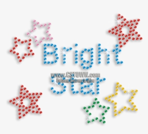 Colorful Bright Star Iron On Sequin Hot Fix Transfer - Hotfix