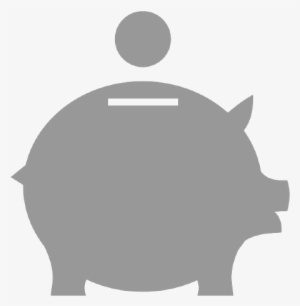 Free Piggy Bank Icon Png - Grey Piggy Bank Icon
