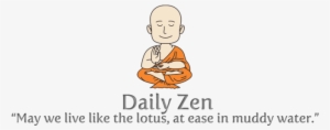 Cropped Daily Zen Logo May We Live Like - Sitting