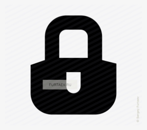 Vector Icon Of Padlock - Label