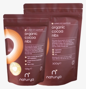 Organic Cacao Nibs Both Packs - Naturya Organic Cacao Nibs 125g
