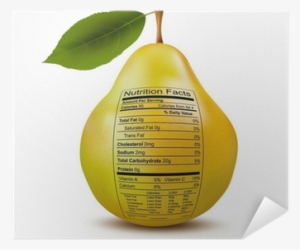 Pear With Nutrition Facts Label - Pears Nutrition Value
