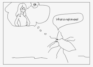 Stink Bug Thinks Of Girl Thinks Of Stink Bug - Drawing