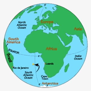 Earth-map - Tristan Da Cunha On A Map