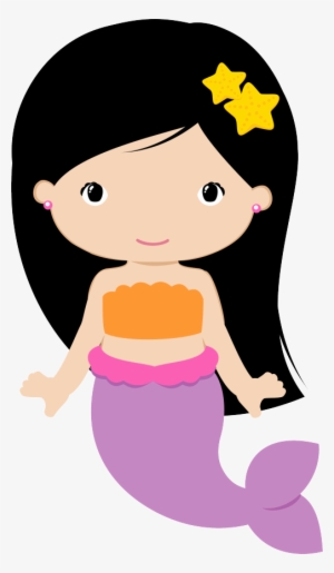 Sereia Calda Lilas Morena Mermaid Kids, Cute Mermaid, - Mermaid Clipart