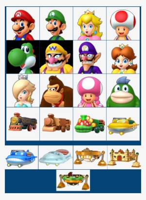 Click For Full Sized Image Character Ride Icons - Mario Party Character Icons