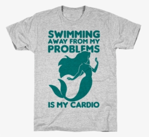 Swimming Away From My Problems Is My Cardio Mens T-shirt - Sjw Shirt