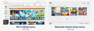 Above You'll See The Official Eshop Menu On The Wii - Nintendo Switch Home Menu Wii U