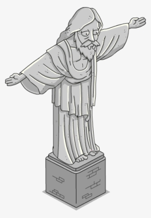 Cristo Of Springfield Menu - Cristo Redentor Cartoon Png