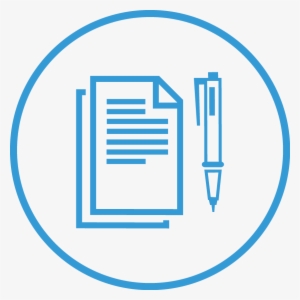Icon Picture Of A Pen And Paper Representing Usiak - Wills And Trusts Icon