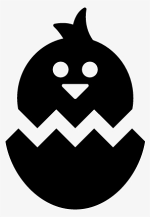 Boken Egg With Chicken Vector - Egg Chicken Icon