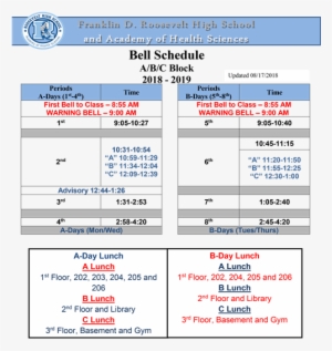C Schedule - Geneva High School Bell Schedule