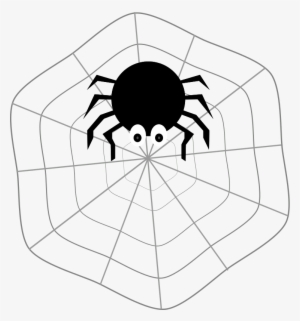 Spider Web - Spider On Web Clipart
