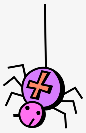 Vector Illustration Of Halloween Arachnid Spider With - Clip Art