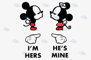 I'm Hers He's Mine Cute Little Mickey Minnie Mouse - Imagenes De Mickey Y Minnie