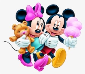 Mickey And Minnie Mouse Cartoon Characters On A Transparent - Mickey And Minnie Mouse With Transparent Background