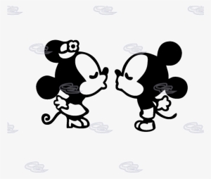 Mickey Minnie Kissing Macbook Decal