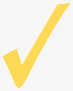 Yellow Check Mark Transparent Background - Clip Art