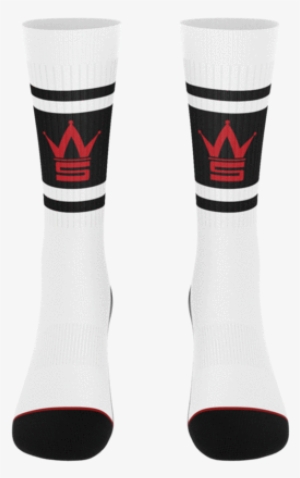 Crown Logo White Socks - Sock