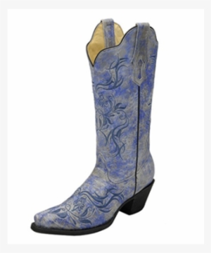 Corral Women's Distressed Fluorescent Blue Tribal Embroidered - Cowboy Boot