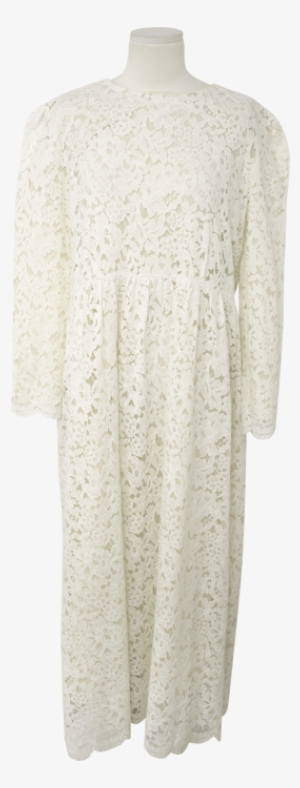 Lace Overlay Scalloped Hem Dress The Delivery Starts - Gown