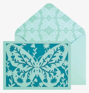 Cutting Edge Holly Blue Butterfly - Portico Laser Cut Floral Butterfly Notecards, Box