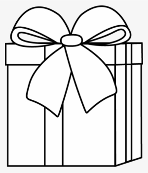 Black And White Christmas Gift Clip Art - Color By Number 1 3