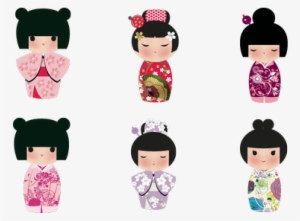 Japanese Doll Png Transparent Picture - Cute Japanese Characters