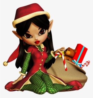 Elfen Clipart Dolls - Png Christmas Female