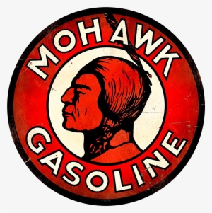 Vintage Mohawk Gasoline Sign - Mohawk Gasoline Logo