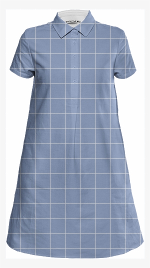Pantone Serenity Large Grid Shirt Dress $98 - Pastel Shirt Aesthetic Transparent