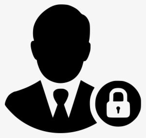 Businessman Safe Secure Protected User Lock Person - Delete User Icon Png