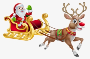 Merry Christmas Santa Images - Father Christmas And His Reindeers