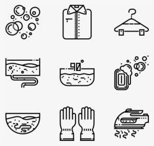 laundry washing 50 icons - design icons