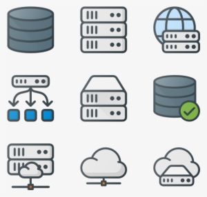 Servers & Database - Server Database Icon Png