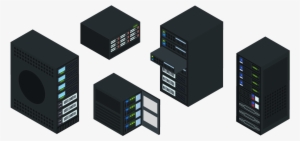 Hosted Servers, Storage, Rackmounted Servers Icon - Data Center