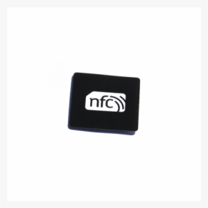 38mmx38mm Square Nfc Sticker Black Pvc And White Logo - Wallet