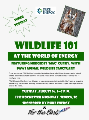 A Great Event Coming Up Next Tuesday At The World Of - Fox Sparrow