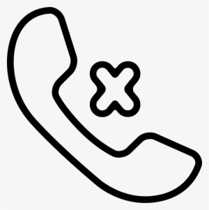Auricular Of Phone And Cross Sign Outlines Comments - Llamada