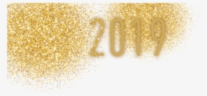 New Year Glitter - 2019 New Year Gold Png