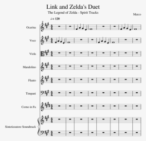 Link And Zelda's Duet Sheet Music Composed By Marco - Tomb Raider 1 Main Theme Violin