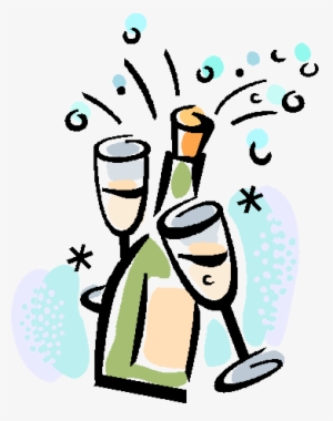 Clinking Champagne Glasses Clip Art - Clip Art Celebration With Champagne