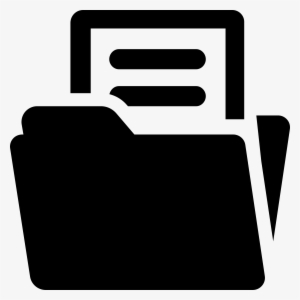Open - Black File Folder Transparent