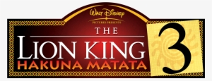 The Lion King - Lion King 3 Hakuna Matata Logo